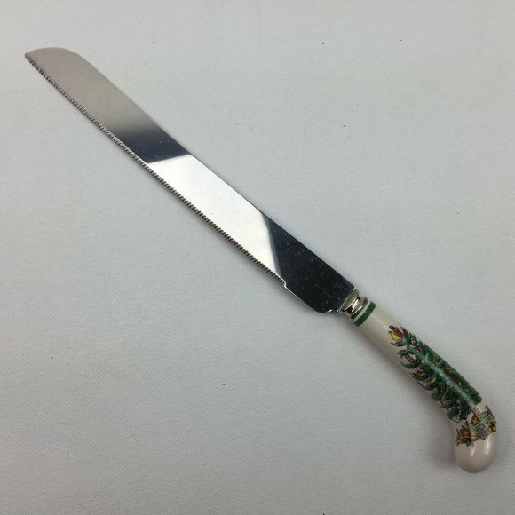 Vintage Spode Christmas Tree Cake Knife Ceramic - Picture 1 of 7
